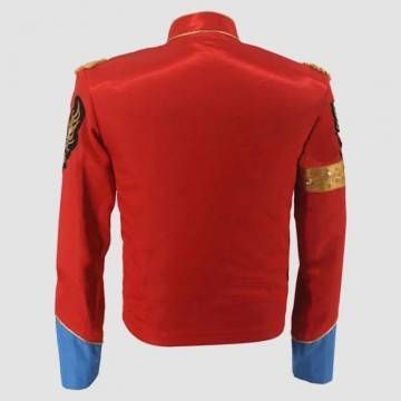 Rare MJ Michael Jackson Red Retro England Military Jacket