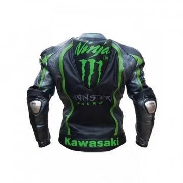 Kawasaki Monster Green Leather Jacket