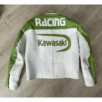 Kawasaki ZX6R White Leather Jacket