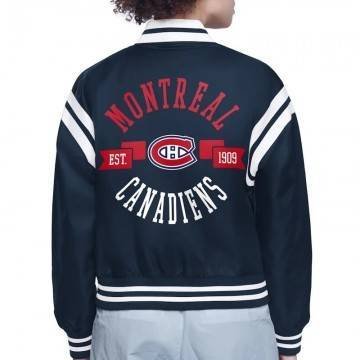 Montreal Canadiens Printed Logo Varsity Satin Jacket