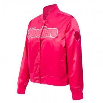 Pittsburgh Steelers Triple Pink Satin Jacket