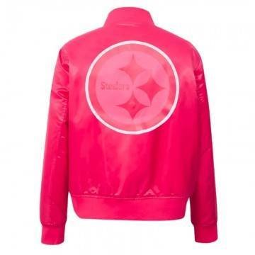 Pittsburgh Steelers Triple Pink Satin Jacket