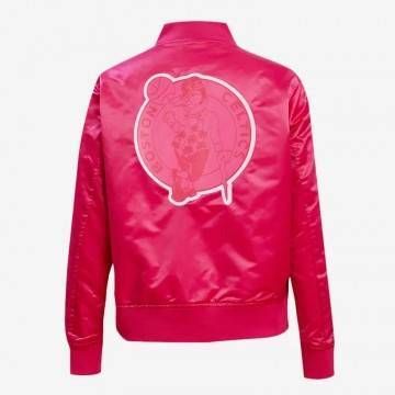 Boston Celtics Triple Pink Satin Jacket