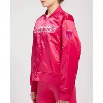 Baltimore Ravens Triple Pink Satin Jacket