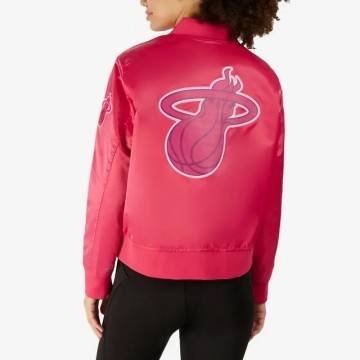 Miami Heat Triple Pink Satin Jacket