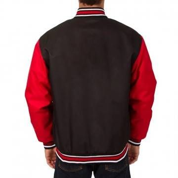 Carolina Hurricanes Black & Red Poly-Twill Jacket Carolina Hurricanes Black & Red Poly-Twill Jacket