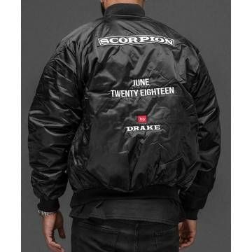 June Twenty Eighteen Drake Black Bomber Jacket