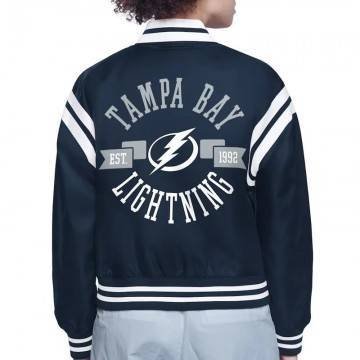Tampa Bay Lightning Printed Logo Varsity Satin Jacket