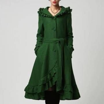 Women's Wool Maxi Coat with...