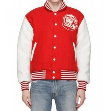 BBC Astro Varsity Red and White Jacket BBC Astro Varsity Red and White Jacket