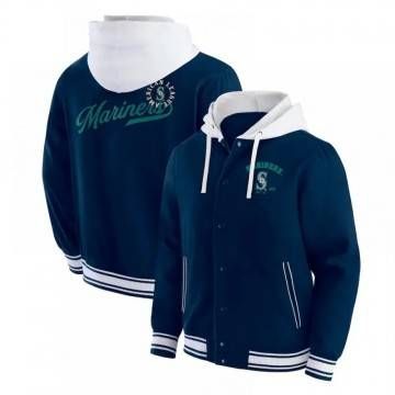 Seattle Mariners Navy Cotton Hooded Jacket