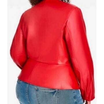 Queen Latifah Star Red Leather Jacket