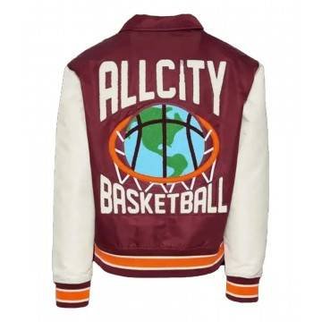 Varsity All City Basketball Maroon & White Jacket Varsity All City Basketball Maroon & White Jacket