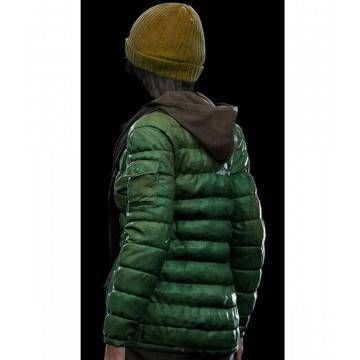 Gloria Spider-Man Green Puffer Jacket
