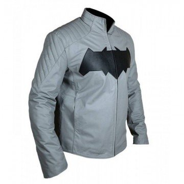 Batman Dawn Of Justice Bruce Wayne Arkham Knight Grey Leather Jacket