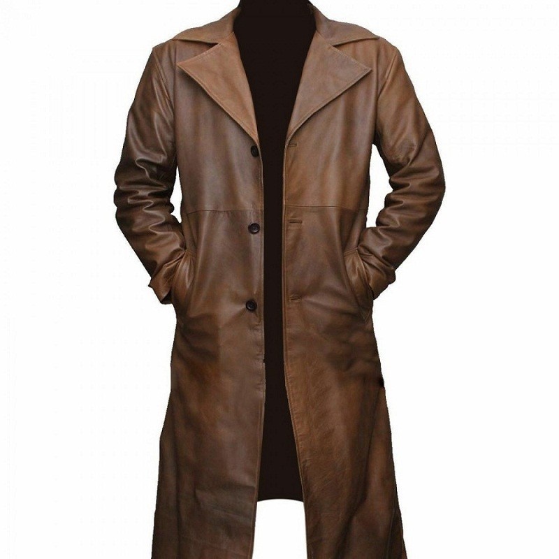 Batman Dawn Of Justice Knightmare Brown Distressed Trench Coat
