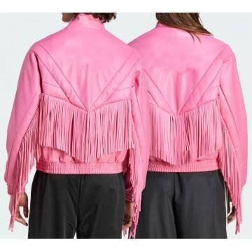 Minecraft Movie Pink Faux Leather Jacket