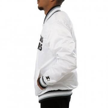 A Stars Las Vegas Raiders White Satin Jacket A Stars Las Vegas Raiders White Satin Jacket