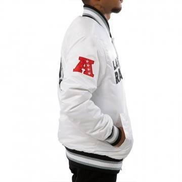 A Stars Las Vegas Raiders White Satin Jacket A Stars Las Vegas Raiders White Satin Jacket