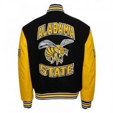 Alabama State University Black and Gold Varsity Jacket
