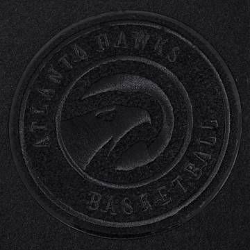 Atlanta Hawks Triple Black Varsity Wool & Leather Jacket