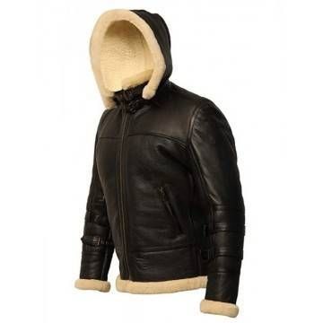 B3 Shearling Jacket with Removable Hood