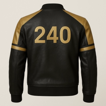 Men's Squid Game Player 240 Ji-yeong Leather Jacket