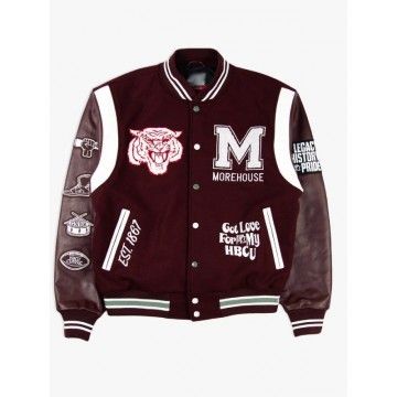 Morehouse College Maroon Letterman Jacket