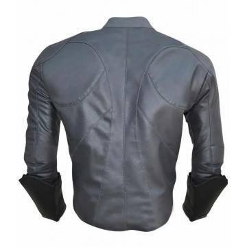 Batman Arkham Knight Gray Leather Jacket