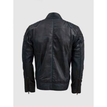 Blue Waxed Jacket with Red Shade Blue Waxed Jacket with Red Shade