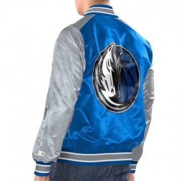 Blue/Silver Dallas Mavericks Renegade Varsity Jacket