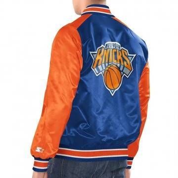 Blue/Orange New York Knicks Renegade Varsity Jacket