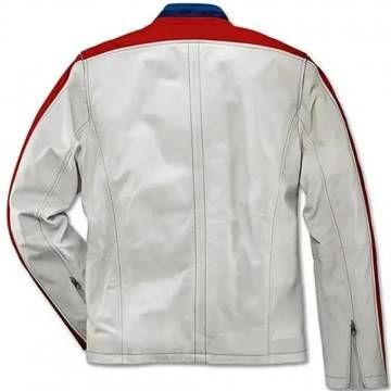 BMW Motorsport Heritage White Leather Racing Jacket