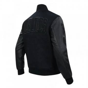 Official Boston Celtics Black Varsity Jacket