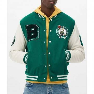 Boston Celtics Varsity Green & Off White Jacket