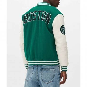 Boston Celtics Varsity Green & Off White Jacket
