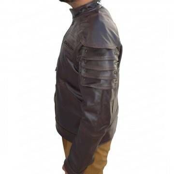 Brown Samurai Wolf Cyberpunk Costume Jacket