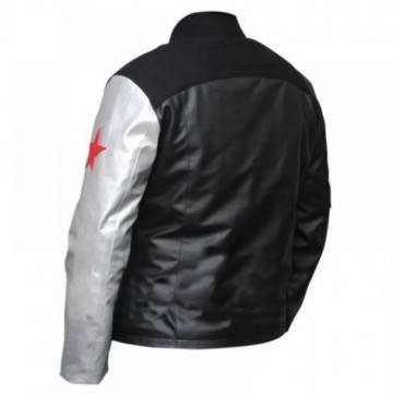 Bucky Barnes Winter Soldier Black Leather Jacket