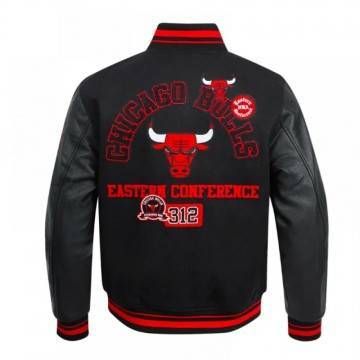 Chicago Bulls Area Code Classic Rib Varsity Jacket