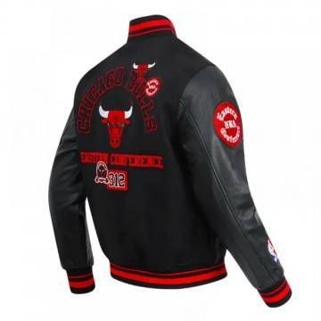 Chicago Bulls Area Code Classic Rib Varsity Jacket