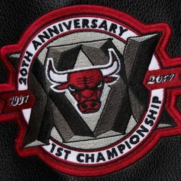 Chicago Bulls Black Out Vintage Logo Varsity Jacket