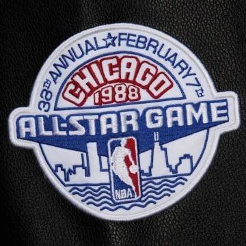 Chicago Bulls Black Out Vintage Logo Varsity Jacket