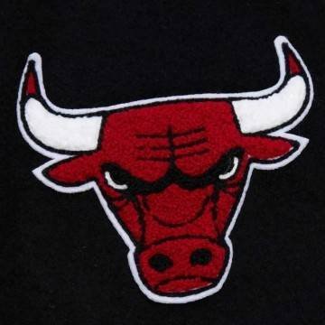 Chicago Bulls Black Out Vintage Logo Varsity Jacket