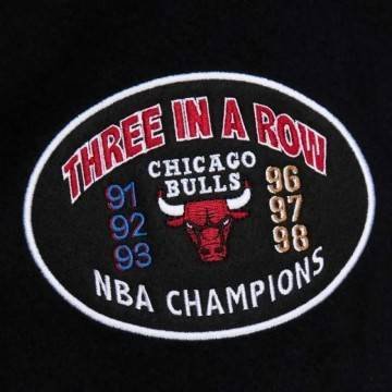 Chicago Bulls Black Out Vintage Logo Varsity Jacket