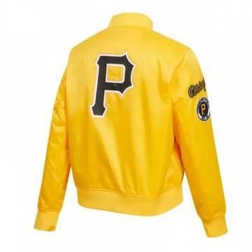 Classic Pittsburgh Pirates Yellow Satin Jacket