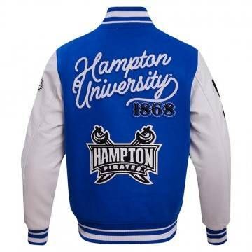 Hampton Pirates HBCU Royal & White Varsity Jacket
