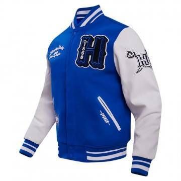 Hampton Pirates HBCU Royal & White Varsity Jacket