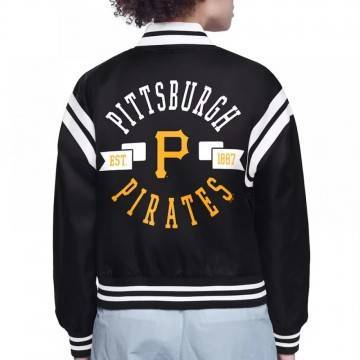 Pittsburgh Pirates Printed Logo Varsity Satin Jacket