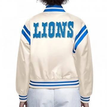 Detroit Lions Cream Full Count Satin Jacket Detroit Lions Cream Full Count Satin Jacket