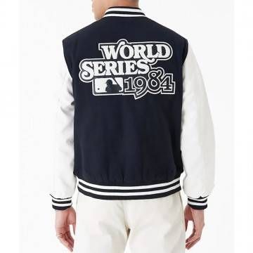 Detroit Tigers 1984 World Series Black Varsity Jacket